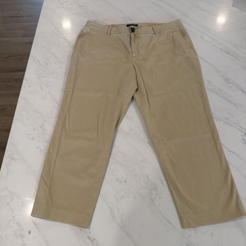 Preppy Casual Lauren Ralph Lauren Ankle Chino Pants Women 18W